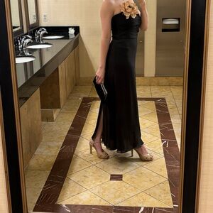 VTG Armani black silk evening gown, 8